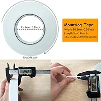 Vista 2 de Double Sided Foam Tape, Strong Adhesion Mounting Tapes (L196IN * W0.94IN * 4 Rolls), White, Heavy Duty Sticky Strips for Wall Art, Office Decor