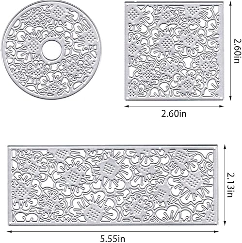 Miniatura 2 de Estivaux 3 piezas de marcos de hojas de vides troqueladas para hacer tarjetas, troqueles de corte de flores huecas, plantillas rectangulares de