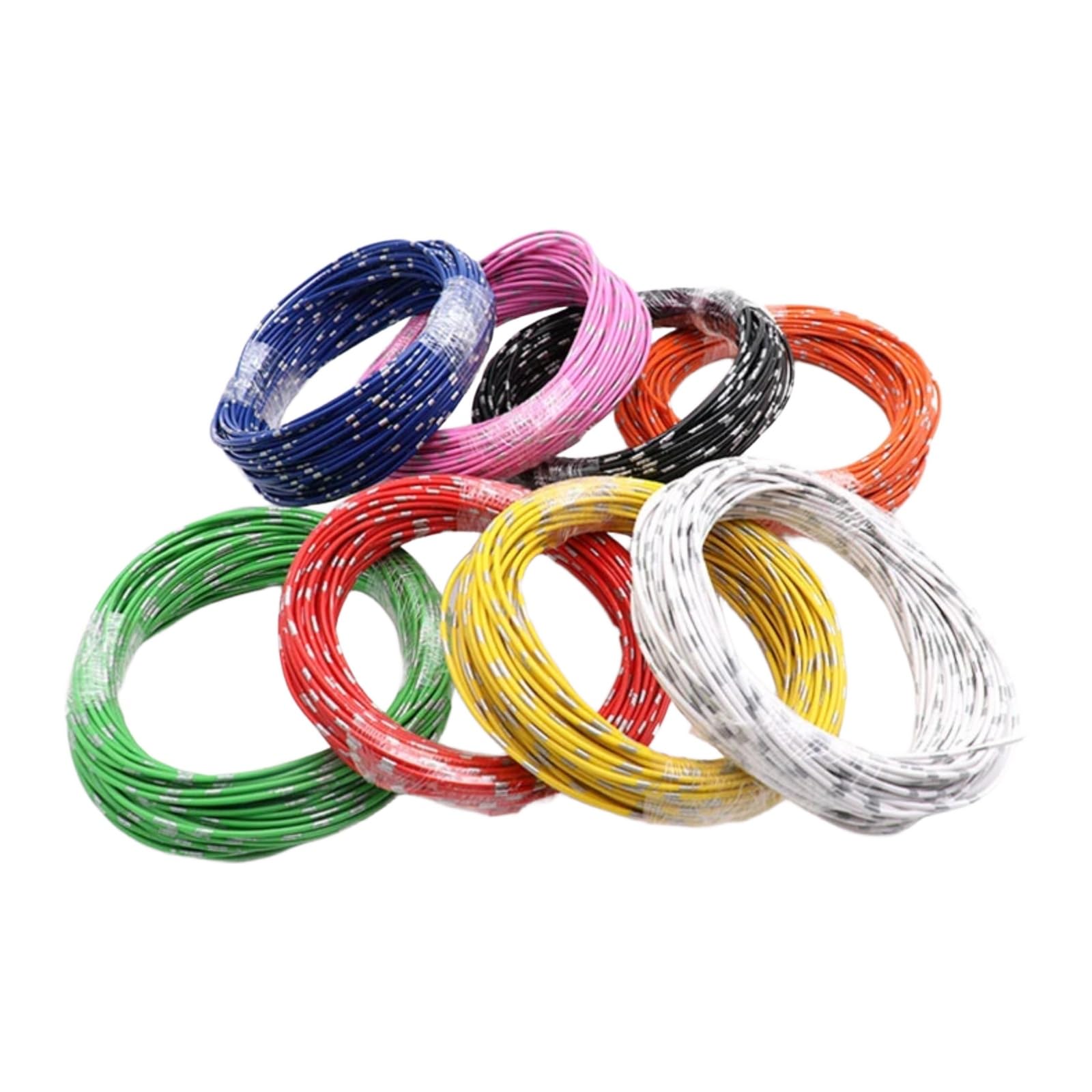 Cavi elettrici 5 50m Automotive Wires Pure Copper Thin PVC Insulation Line 22/20/18/16/14/13 AWG DIY Speaker Audio Cable Car Wire(Red; 20 meters; 22AWG 0.3 square millimeter)