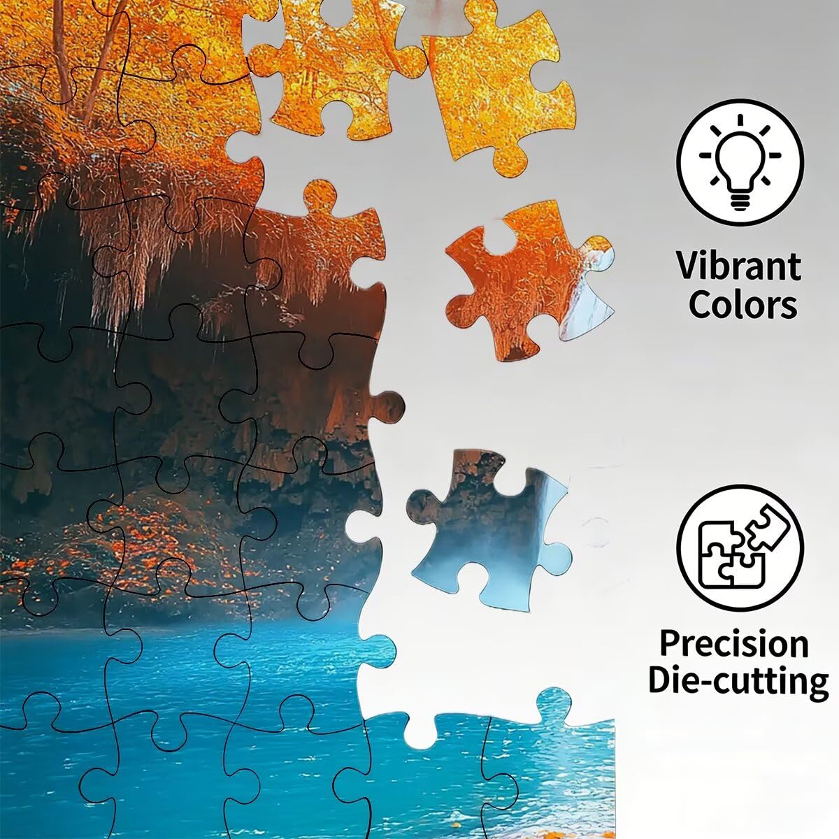 Puzzle 2000 elementów dla dorosłych, puzzle 2000 elementów jesień, puzzle dla dorosłych z wykwintnym pudełkiem do pakowania, gry edukacyjne, duże drewniane puzzle, prezent dla kobiet do dekoracji