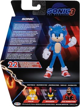 Sonic 3 Movie 5 Action Figures Sonic Blue