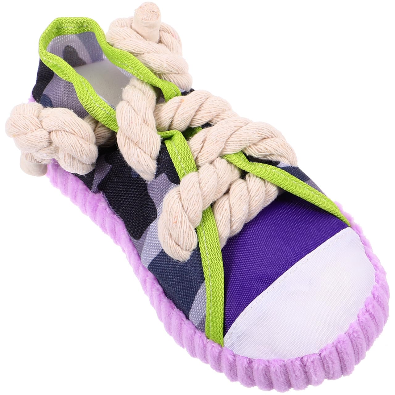 Ipetboom Dog Chew Toy - Canvas & Cotton Rope Shoe-Shaped Puppy Teething Toy, Durable & Safe for Small to Medium Breeds, Reduces Boredom & Destructive