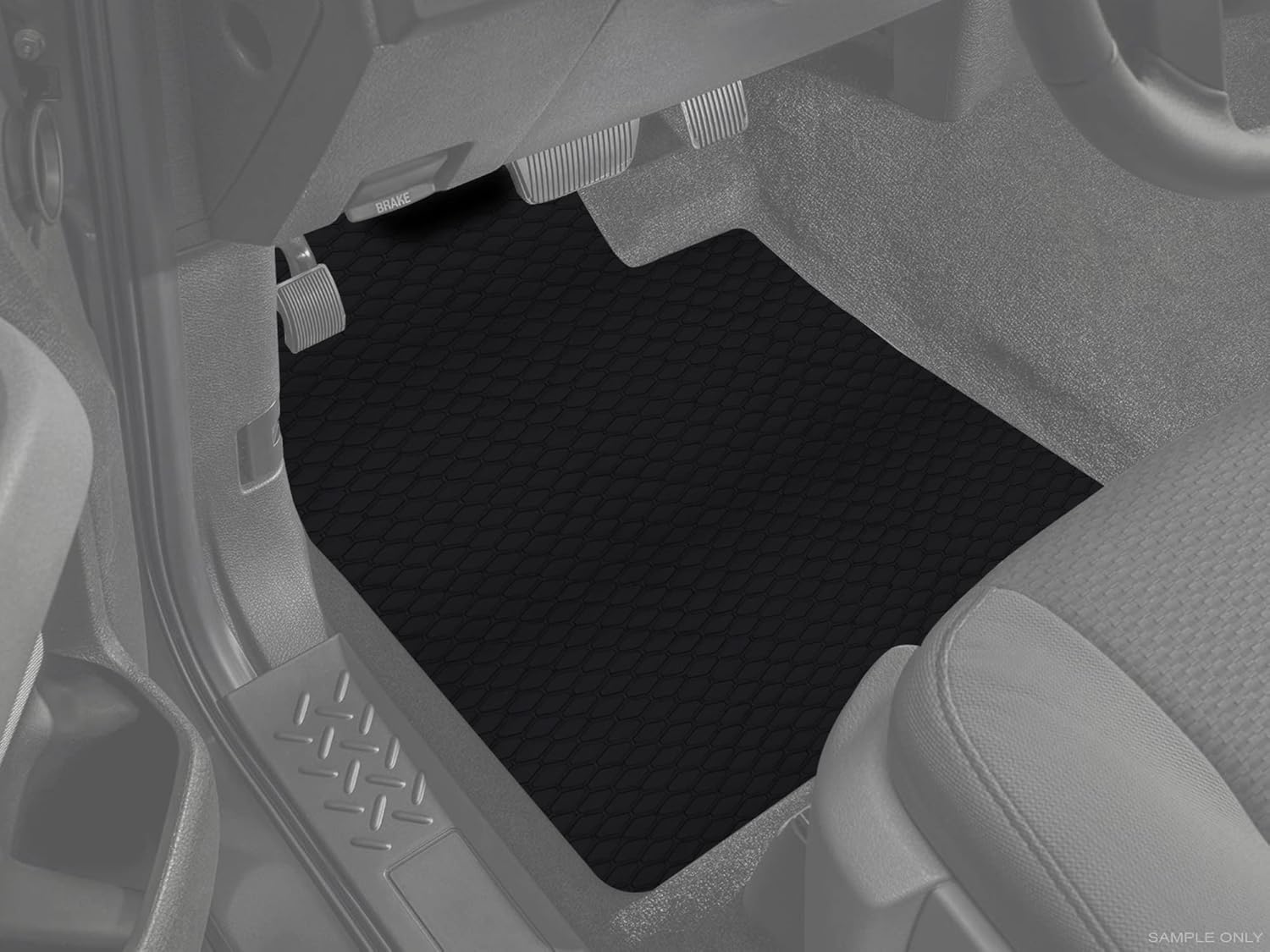 Armordillo USA 8706848 Honeycomb Hex All Weather Rubber Floor Mats 3 Pieces - Black Fits 2010-2017 Chevy Equinox