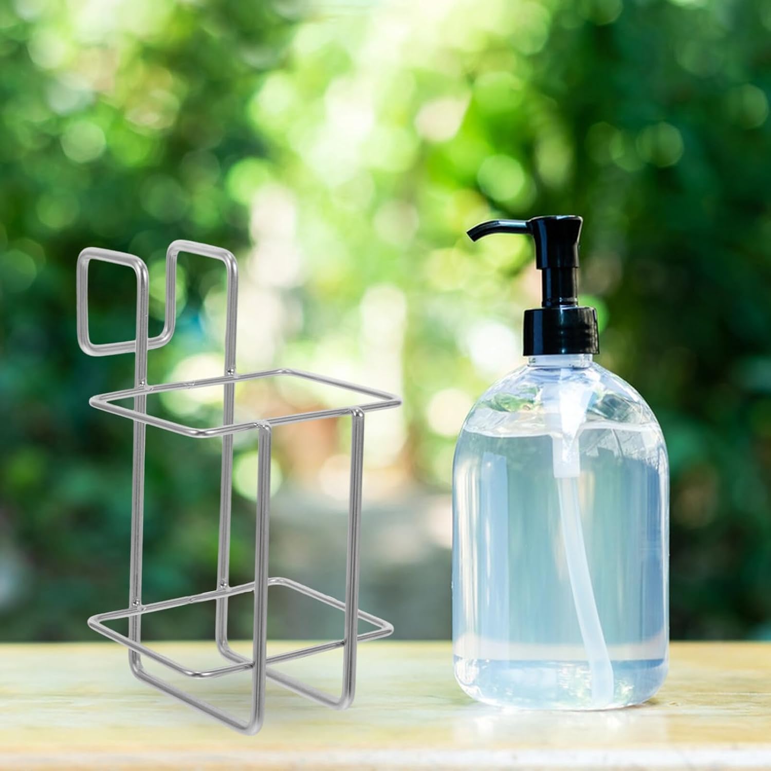 Uonlytech Sharps Container Hanging Bracket Stainless Steel Sharps Box Hanger Blades Disposal Case Rack Sharp Safety Locking Wire Bracket for Sharp Waste Disposal Silver