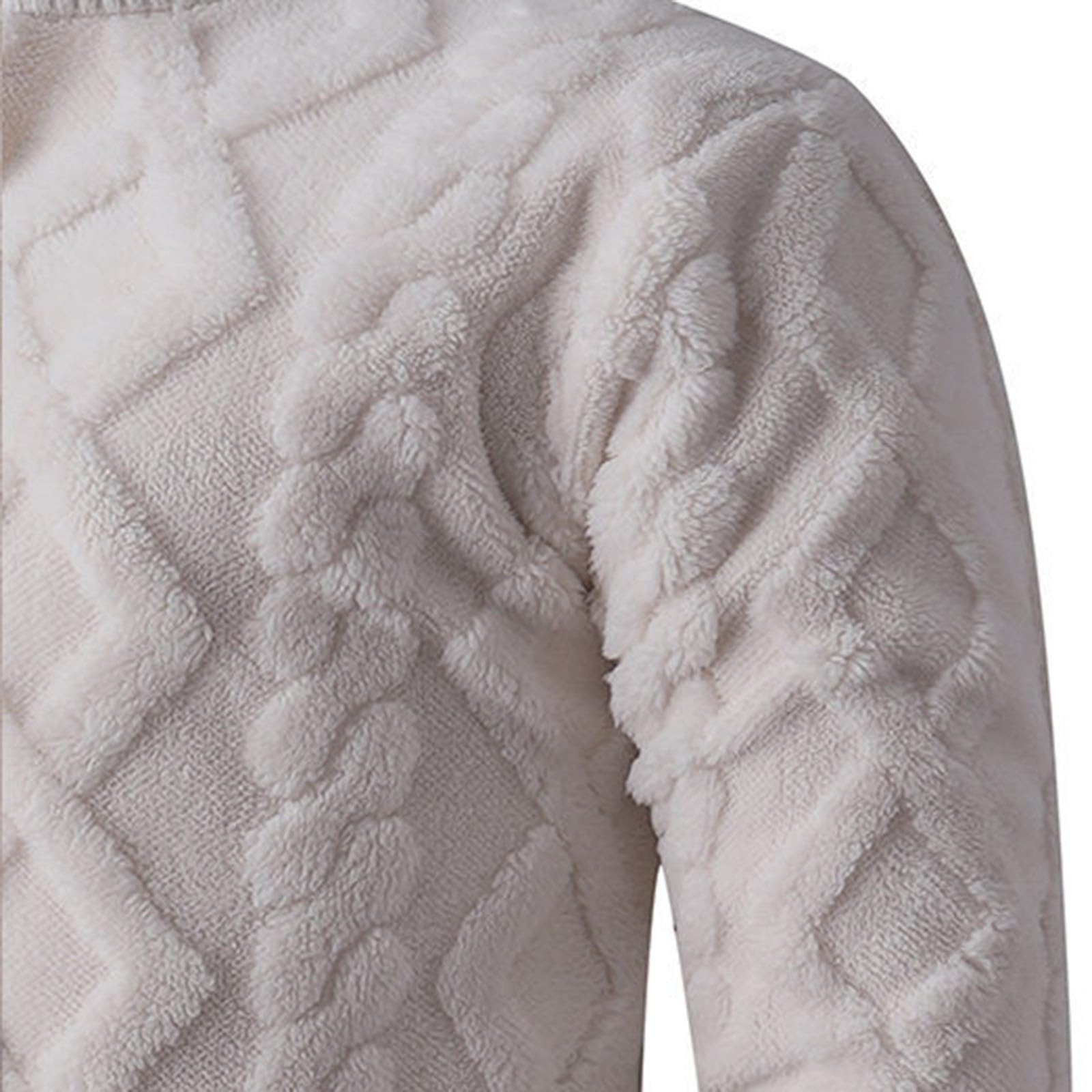 Generisch Jersey de punto para hombre, cuello medio, con cremallera de 1/4, jersey de punto fino, con cremallera, cuello alto, cuello alto, invierno, cálido