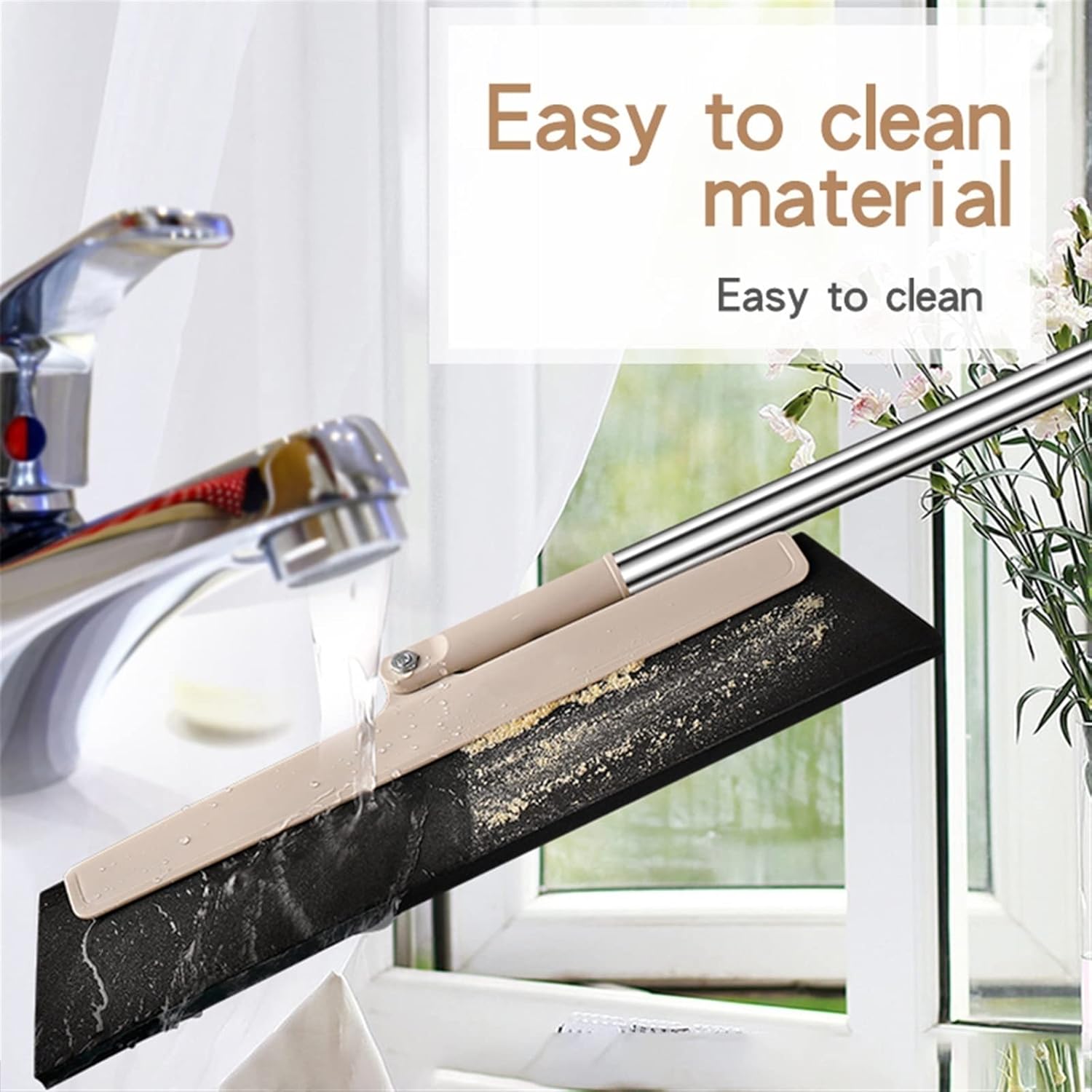 Shower Squeegees Magic Broom Rubber Mop Clean Sweep Scraping Dust Hair Bathroom Glass Wiper Blade Cleaning Sweeper Multifunctional Household Item