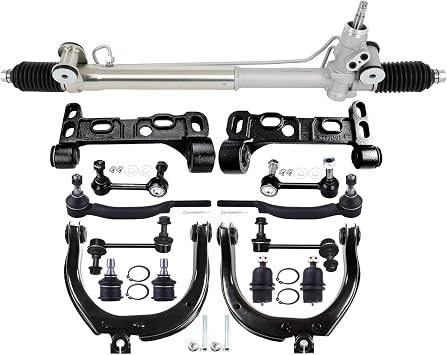 Power Steering Rack and Pinion Assembly w/Tie Rod End Stabilizer Bar Control Arm Compatible Chevy SSR 2003-2004 5.3L For Chevy SSR 2005-2006 6.0L 8-19207780-0 22-1014 221014