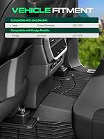 Vista 3 de YHTAUTO Alfombrillas de Piso Compatibles con Jeep Grand Cherokee 2011-2021, Grand Cherokee 2022 WK No L, Dodge Durango 2011-2024, Alfombrillas