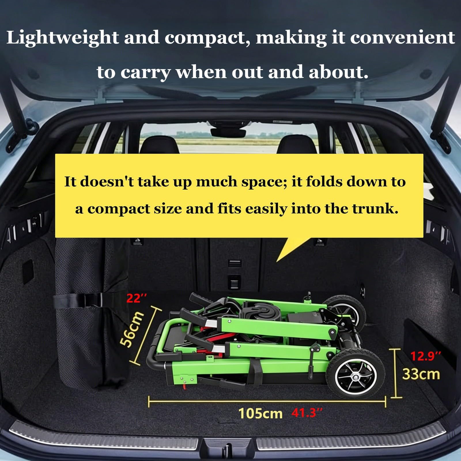 Elektrischer Treppenlift Mit Sackkarre,Inklusive Lithium-Akku,Aluminiumrahmen Faltbar,Maximale Tragkraft 169 Kg,Geeignet Für Senioren Green 13ah