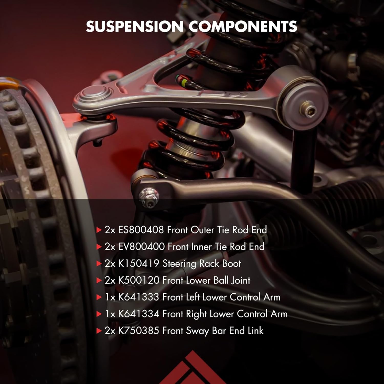 12PCS ASTOU Front Suspension Kit fit 2011-2014 for Chrysler 200 2009-10 for Chrysler Sebring 09-14 for Dodge Avenger Lower Control Arm Lower Ball Joint Inner Outer Tie Rod Sway Bar Steering Rack Boot