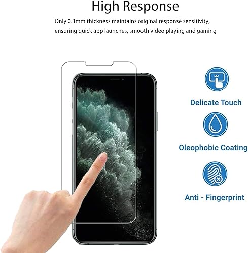 Miniatura 5 de Marco de fácil alineación diseñado para iPhone 11 Pro Max Protector de pantalla de vidrio templado 2-Pack Película protectora de lente de cámara