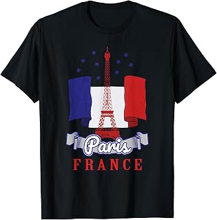 Paris France Flag Pride Eiffel Tower Fabulous City Of Lights T-Shirt