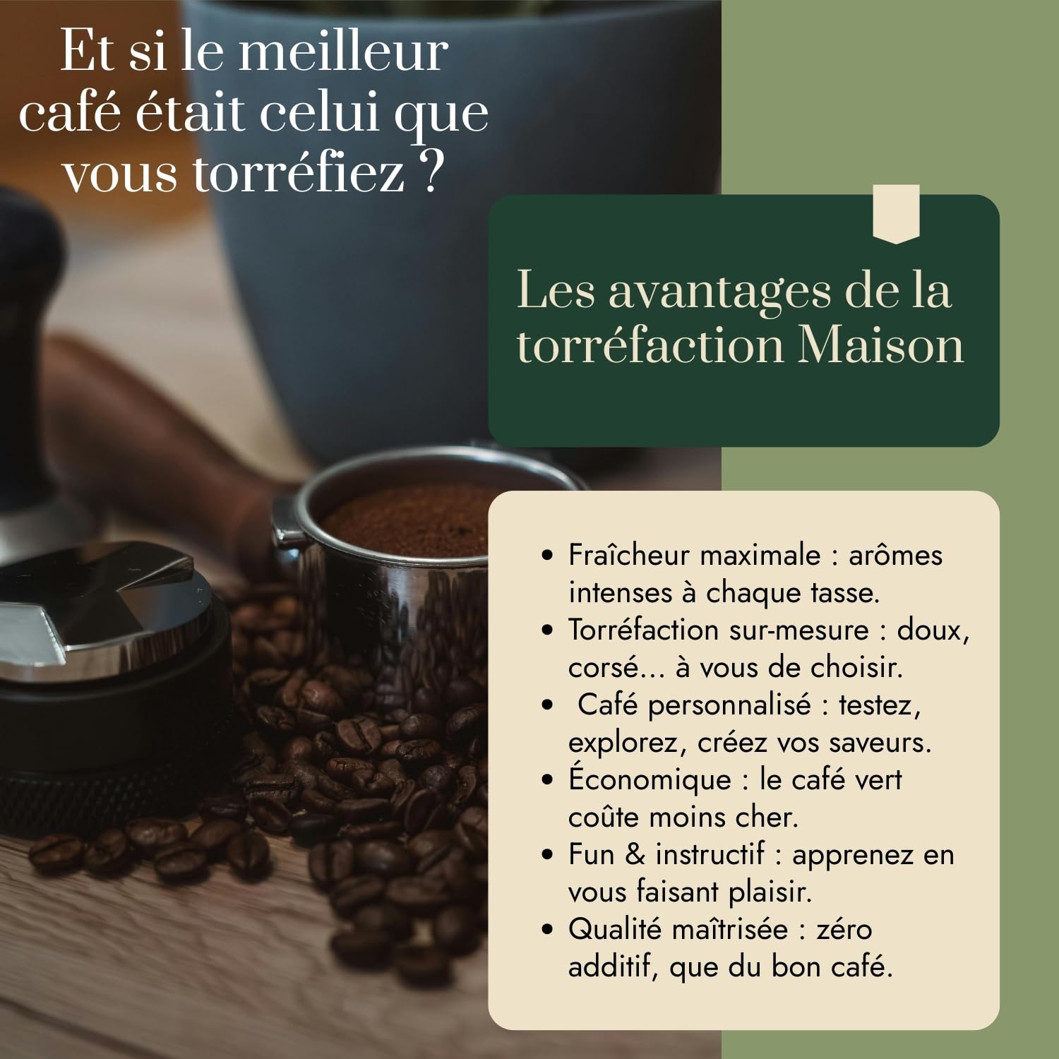Café Vert en Grain Indonésie Java Jampit 1kg | 100% Arabica Non Torréfié | Café Brut à Torréfier Maison | Arômes Cèdre, Tabac, Épices | Idéal Machine à Cafe Grain