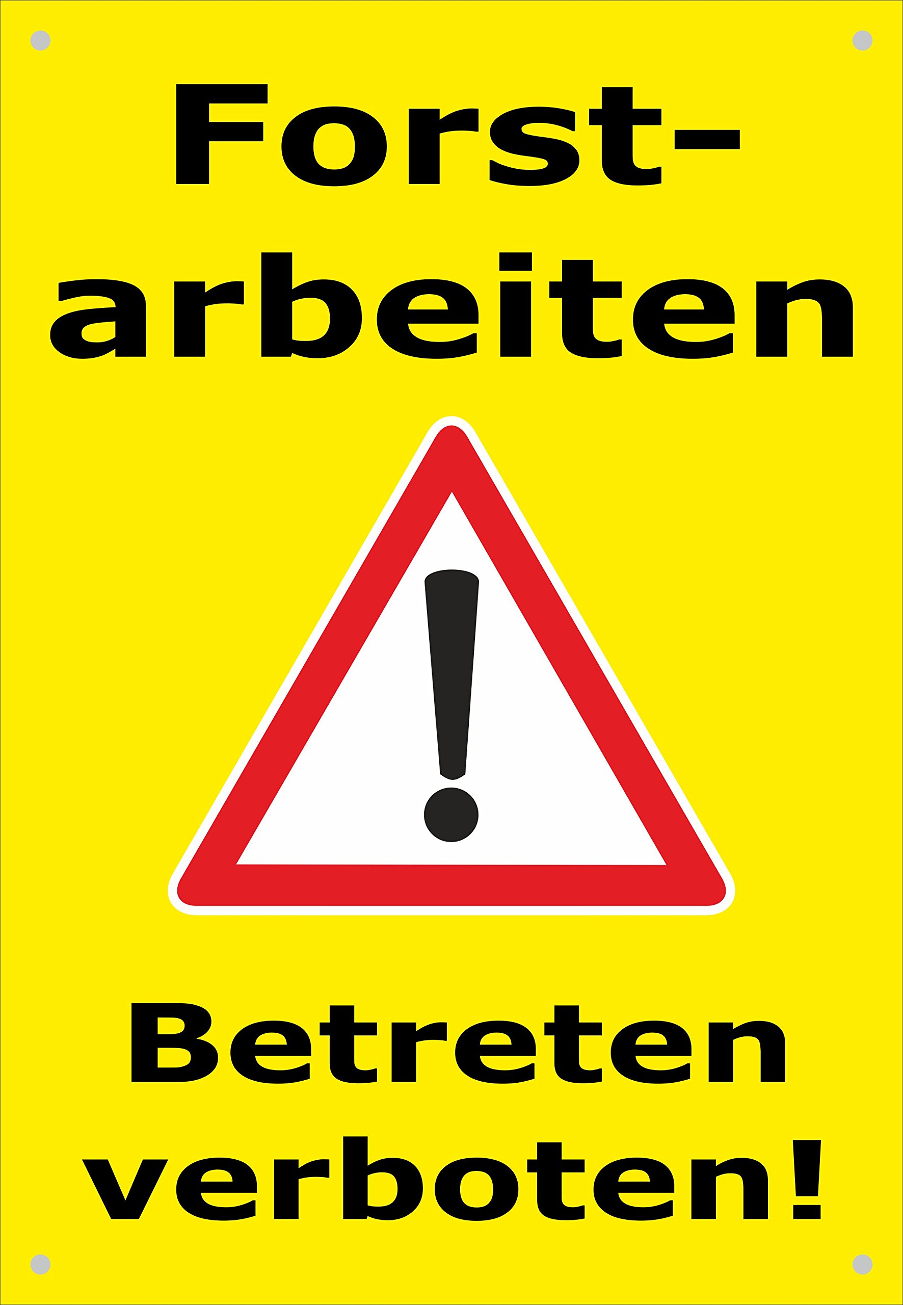 Absperrbanner „Betreten Verboten – Gefahr Durch Umstürzende Bäume“ – 45x65 Cm, PVC, Mit Ösen, Made In Germany