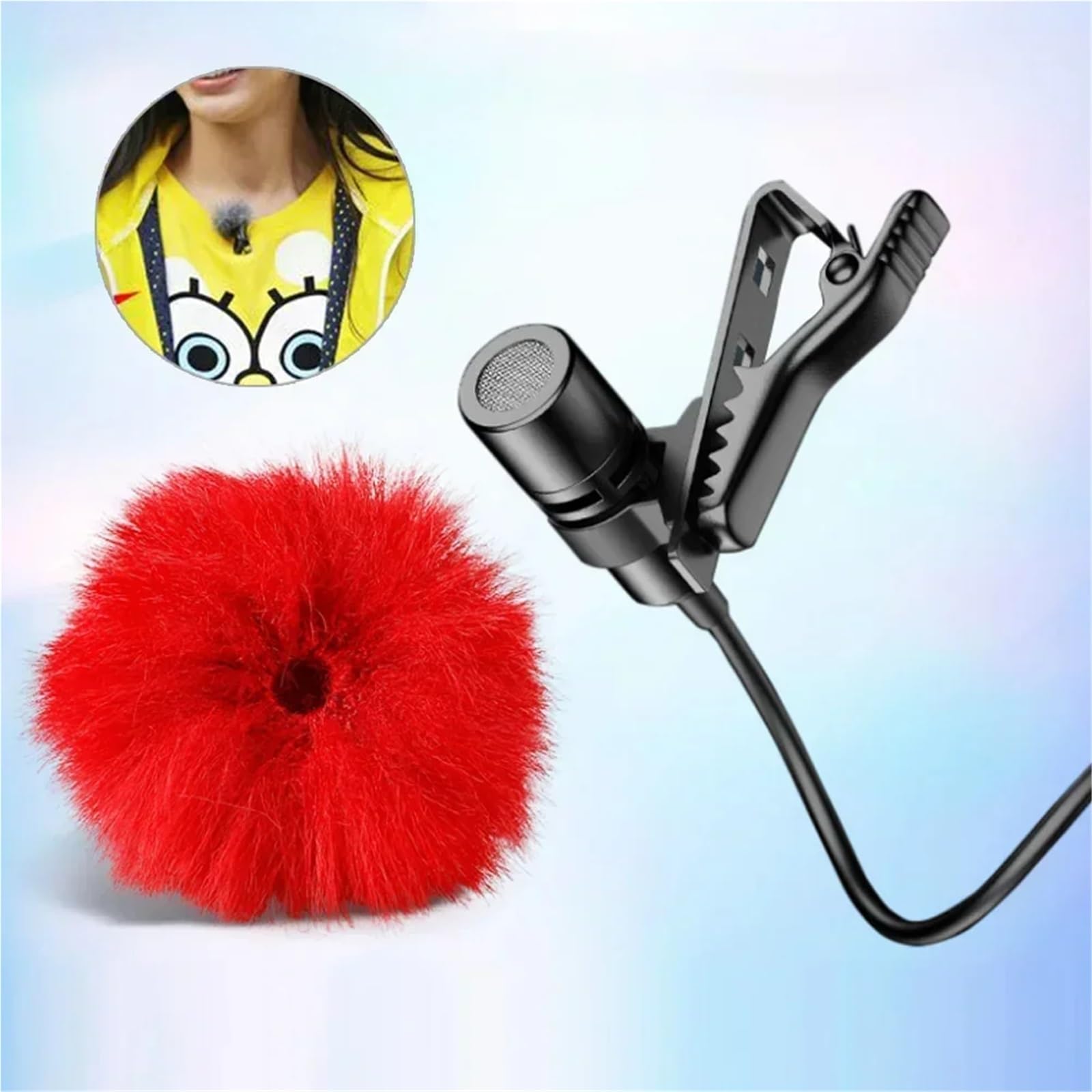 Parabrisas peludo para micrófonos Lavalier de 5 a 10 mm, paquete de 15/30