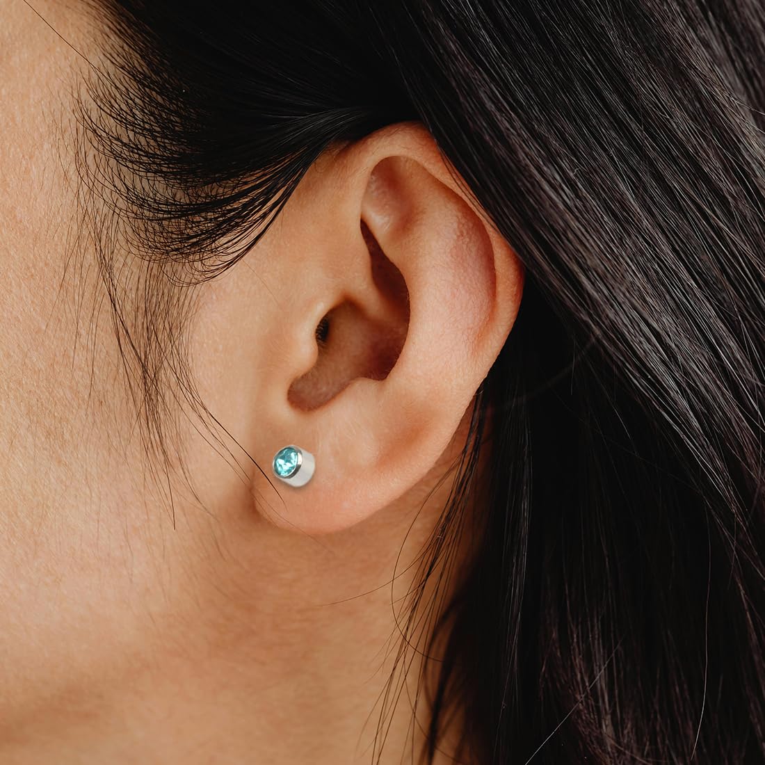Set 4 Paia Orecchini A Borchia Acciaio Inossidabile 4mm – Colorati, Ipoallergenici, Uomo E Donna