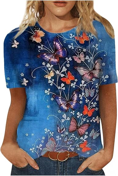 Short Sleeve Summer Tops Loose Shirts 