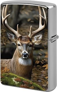 Camouflage Deer Lighter Case for Men, Personalized Lighter Cover for Valentine's Day Gifts, Flip-Top Lighters Shell for Outdoor, Portable Lighters Protective Sleeve