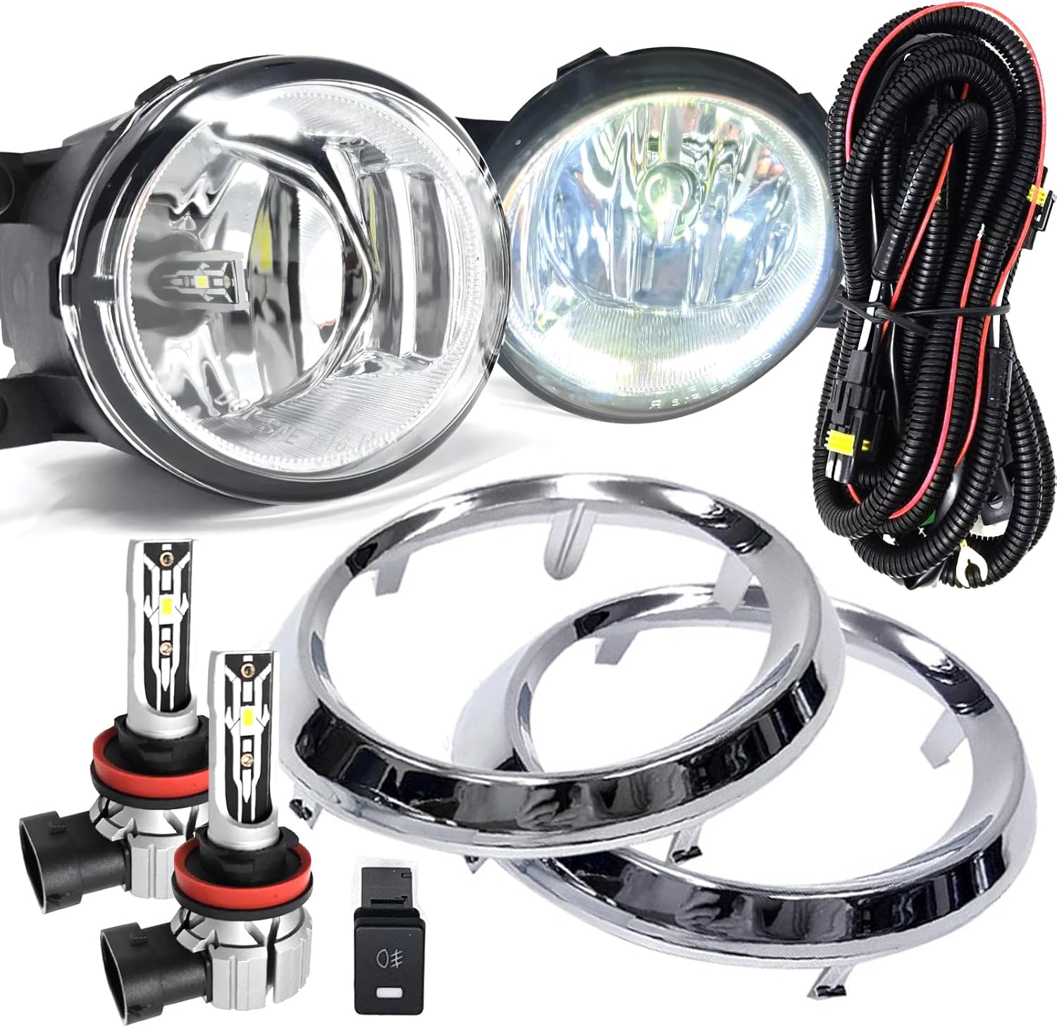 Compatible with 2011 2012 2013 2014 2015 2016 2017 Toyota Sienna SE Fog light Kit (SE Model Only) (w/Halogen Bulbs)