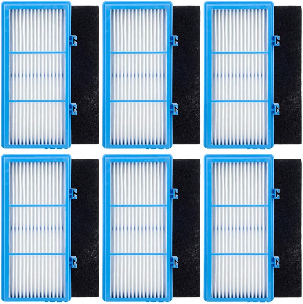 6 Pack HEPA Filters and Carbon Booster Sheets Replacement Parts HAPF30AT Compatible with Holmes AER1 Air Purifiers