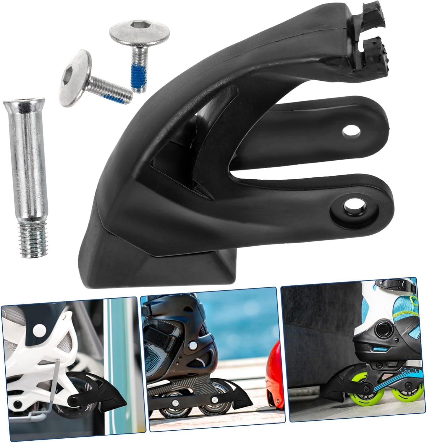 DECHOUS 1Set Inline Skate Brake Stoppers Durable Replacement Brake Parts for Roller Skates Lightweight Wear Resistant Easy to Install Brake Accessories for Outdoor Skating