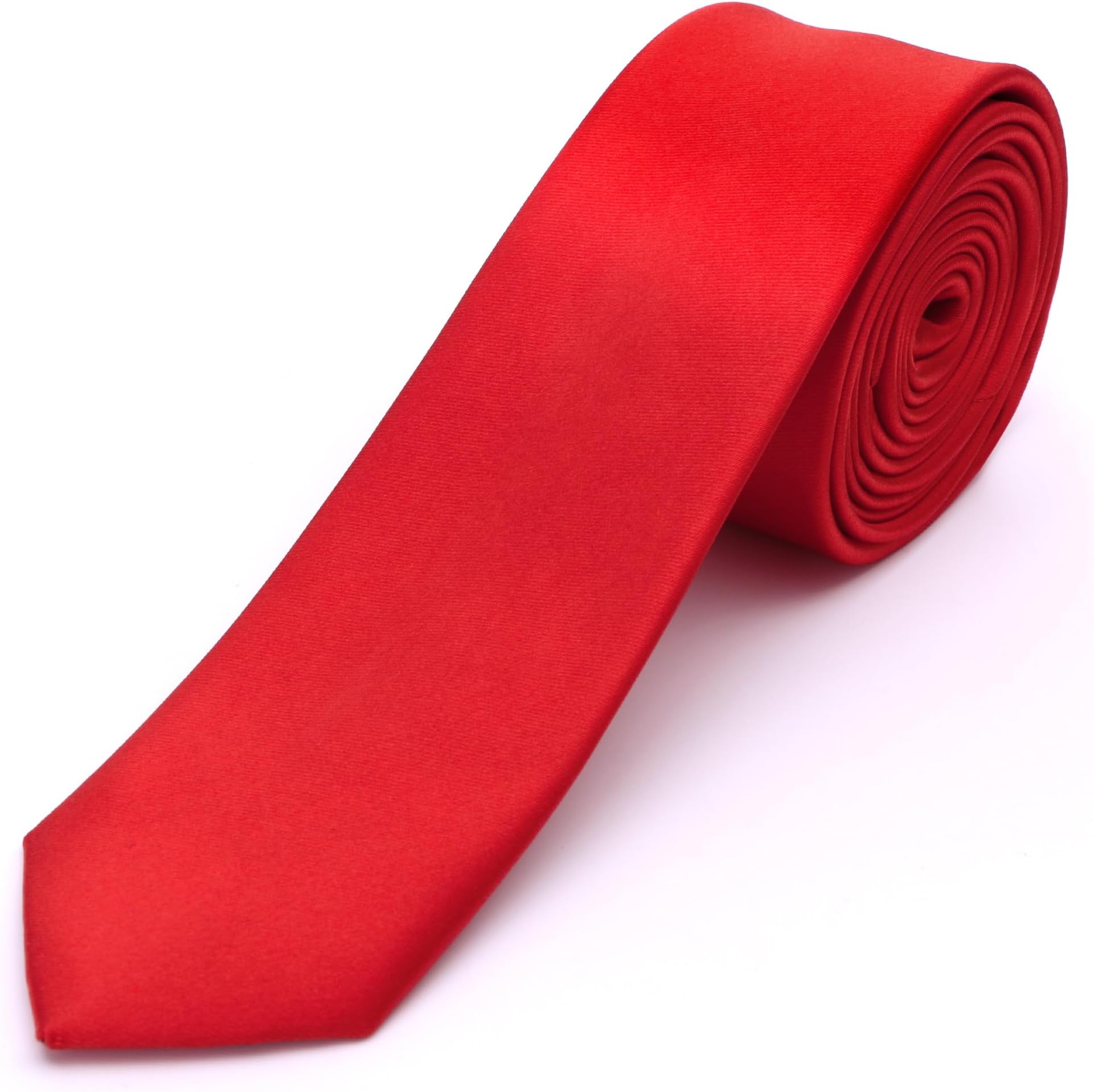 Landisun Black Tie Men Women Solid Skinny Ties Slim Ties Satin Tie