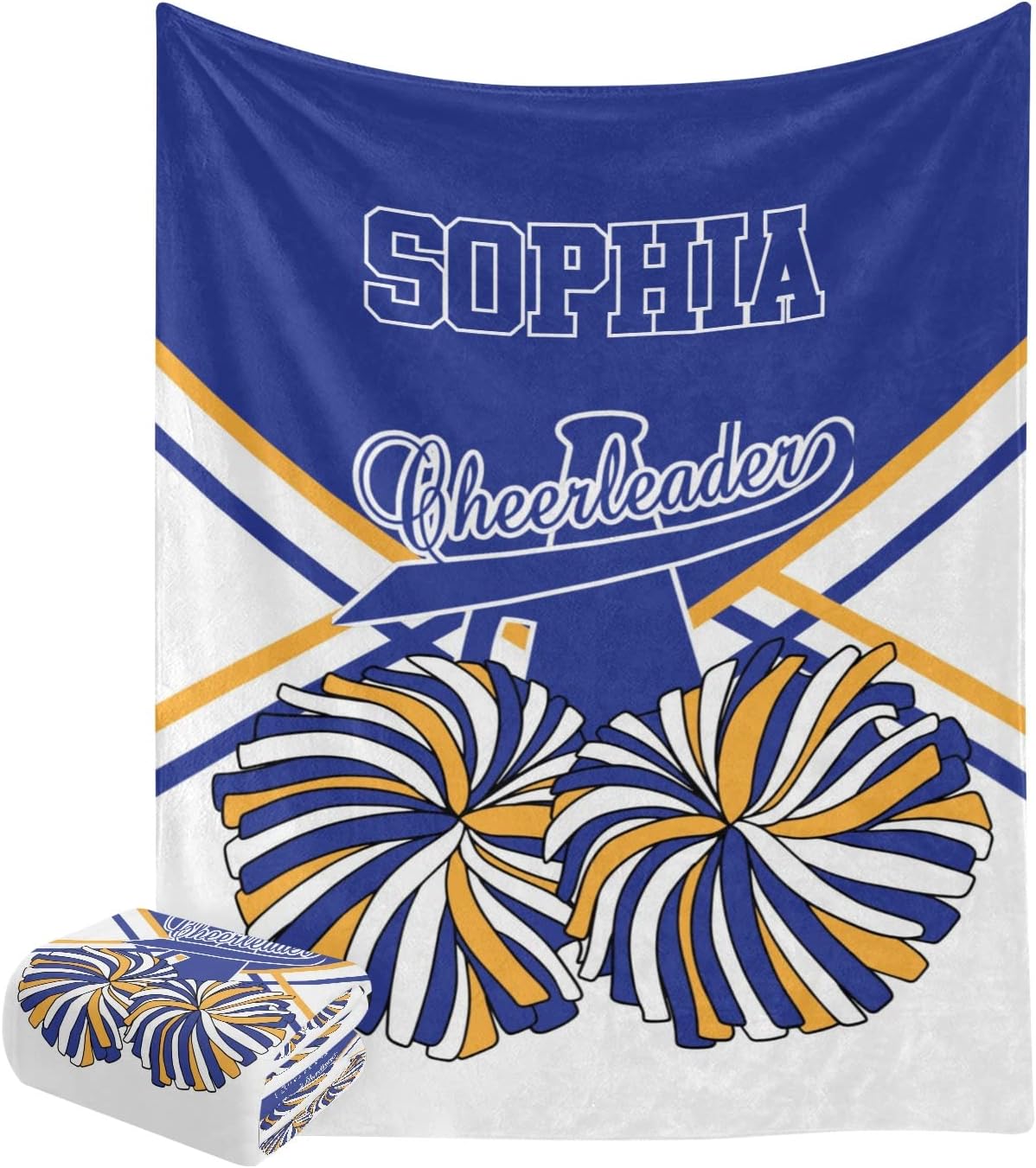 Red Cheer Personalized Baby Blanket - Soft Fleece, Custom Name, 40x50 Inch, Shower Birthday Gift