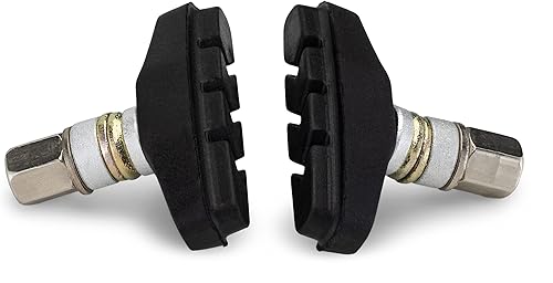 Miniatura 2 de Schwinn Pastillas de freno de bicicleta con poste roscado, diseñadas para frenos de tracción lineales, material de frenado resistente, diseño