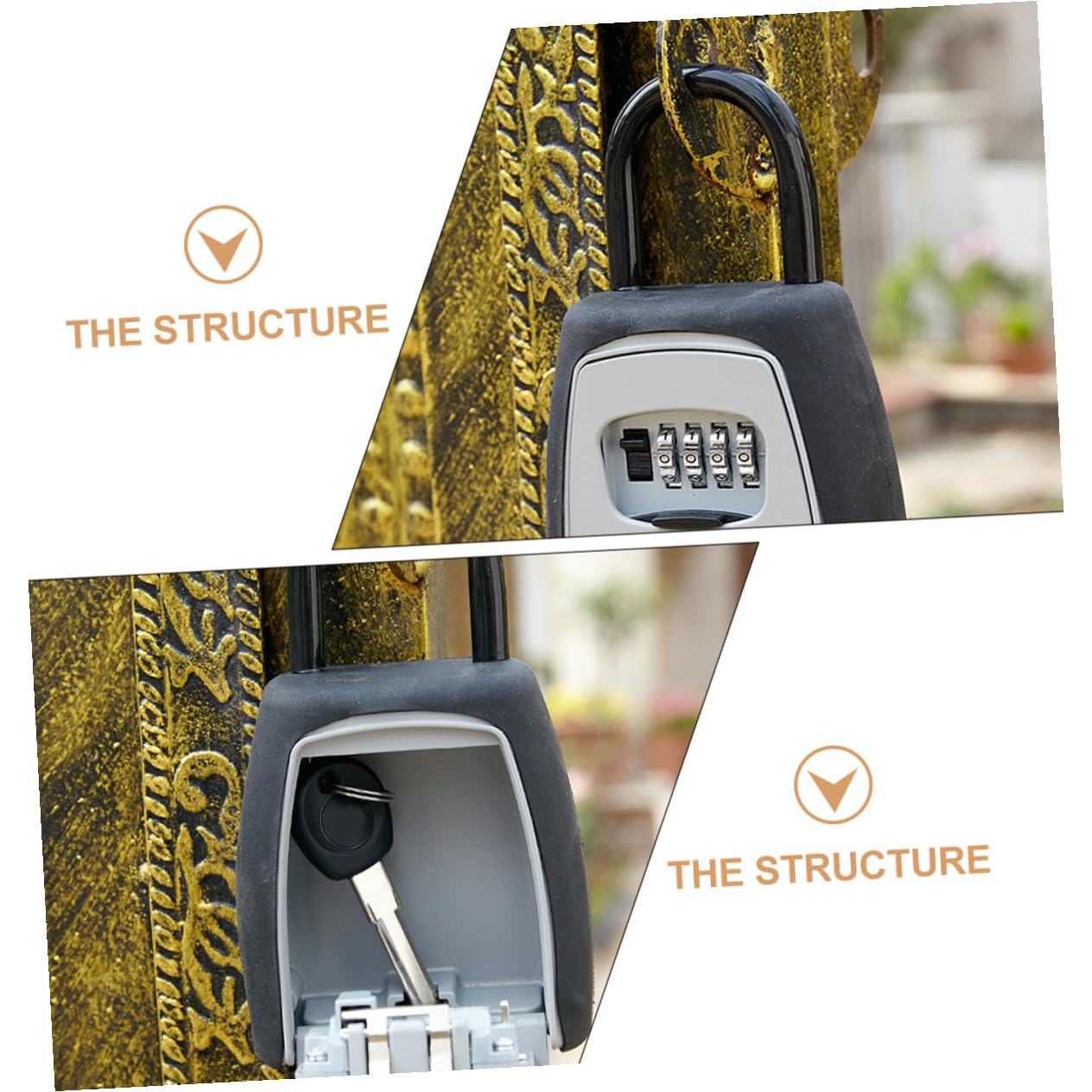 Housoutil Scatola Portachiavi Muro con Combinazione Scatola per Chiavi e Antiruggine Facile Installazione per Casa e Ufficio