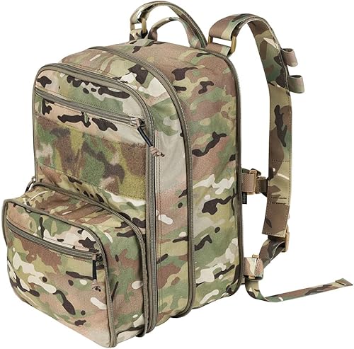 Miniatura 3 de KRYDEX Mochila táctica expandible Militar MOLLE Mochila para Viajar Senderismo Caza, Camo, Mochila táctica