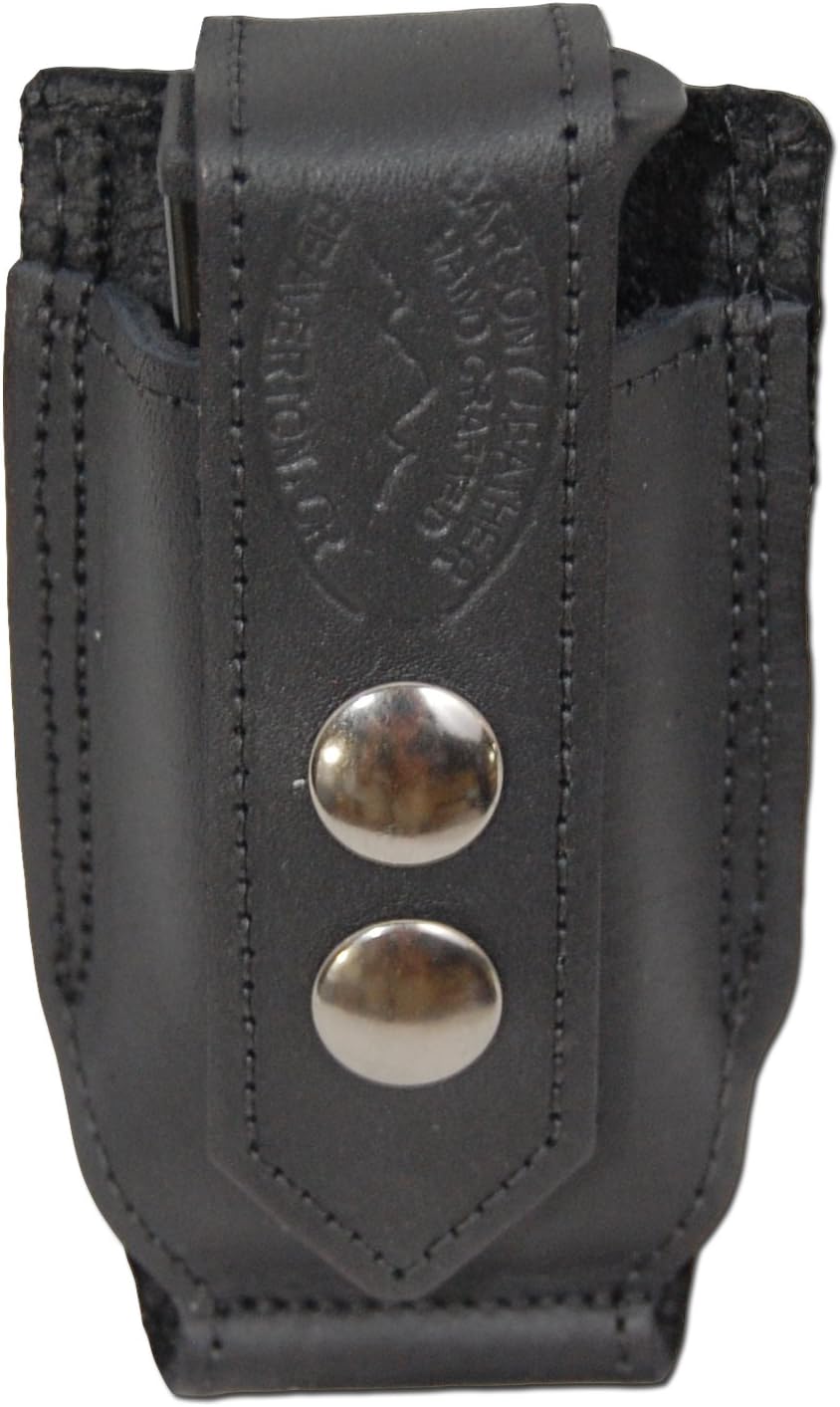 Barsony New Black Leather Single Magazine Pouch for .380 Ultra Compact 9mm 40 45