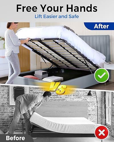 Miniatura 2 de ARANA 23 inch 100 lb Gas Prop Strut with Brackets, 445N/100 Pound Heavy Duty Lift Spring Shocks for Murphy Bed Large Garbage Box Floor Hatch Custom