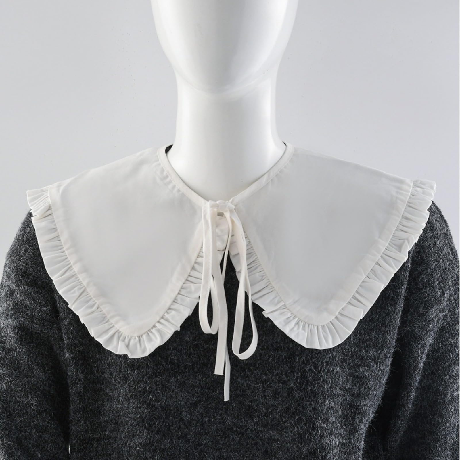 2 piezas desmontables con cuello falso, media camisa, cuello con volantes, cuello falso, cuello de vestido
