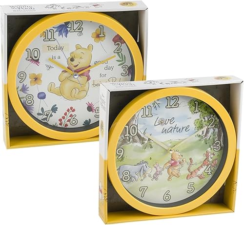 Winnie The Pooh - Reloj de decoración de pared para oficina y hogar, 10 pulgadas, el estilo puede variar