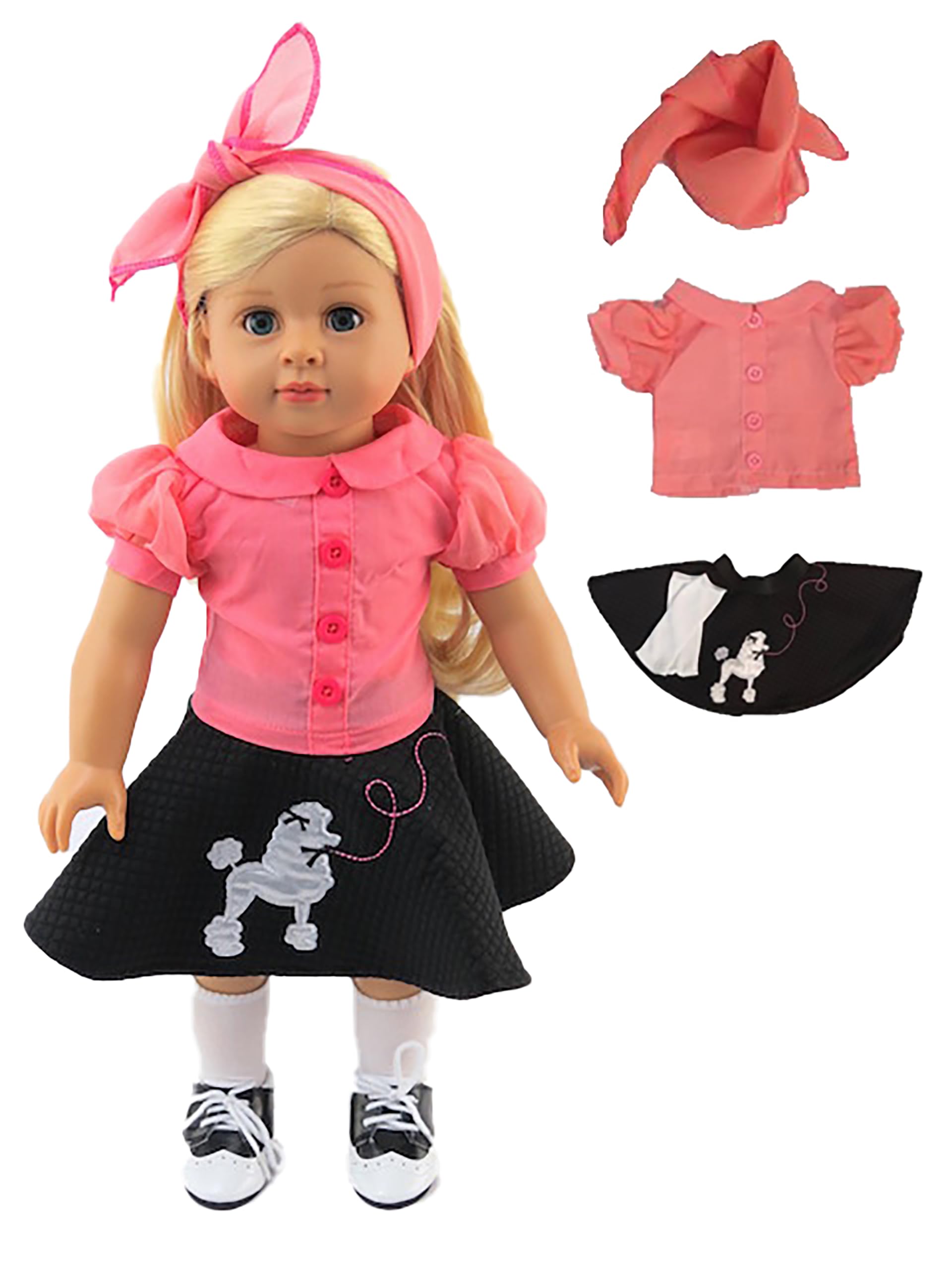 1950`s Inspired Poddle Oufit for 18-Inch Dolls | Premium Quality & Trendy Design | Dolls Clothes