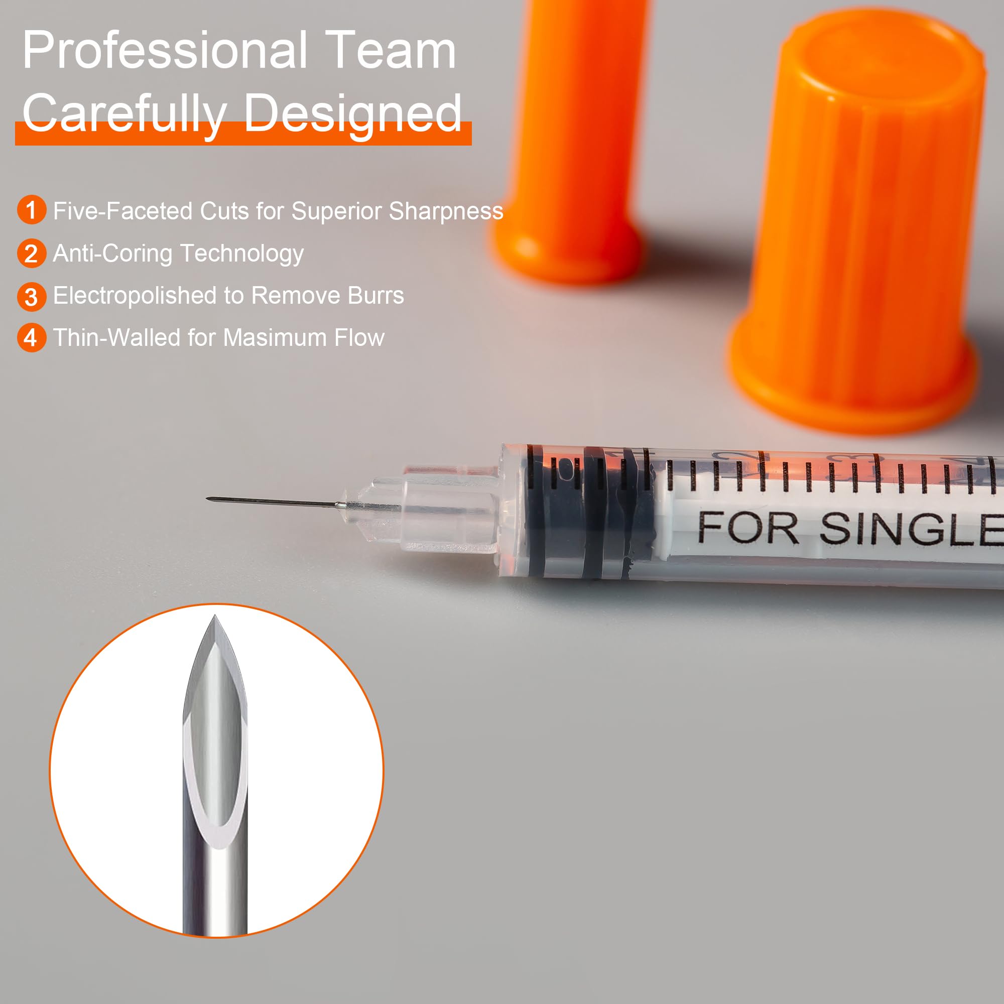U-100 27G 1cc Syringes with 1/2 Inch-13mm (100Pack) — Amazon image 4