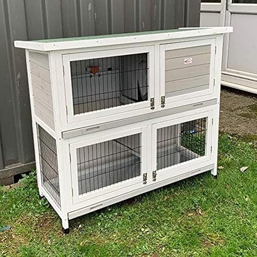 Brand Name Model Rabbit Hutch, Grey/White