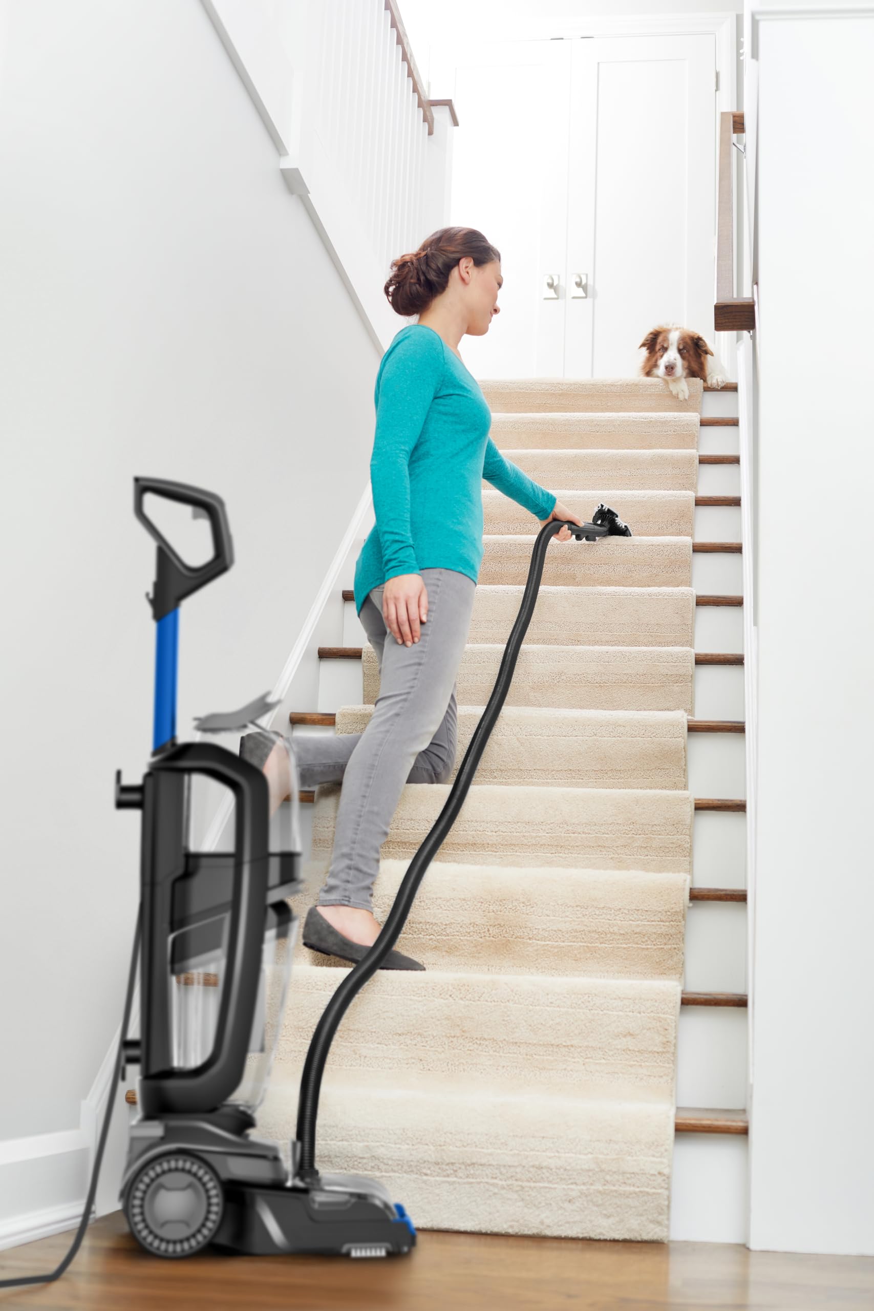 BISSELL Revolution HydroSteam, Nettoyeur Vapeur, Shampouineuse avec Technologie HydroSteam, Nettoyeur de Tapis, Moteur Puissant de 1300W, Nettoyeur Canapé Tissu,Tapis,Tapisserie et Escaliers, 3670N