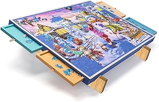 Comprar Tablero para Puzzle 1000 Piezas - Plegable Soporte Puzzle con Soporte y Cubierta 2 en 1 - Puzzle Board Inclinable con 4 Cajones - Mesa Puzzles de Fieltro Ligero