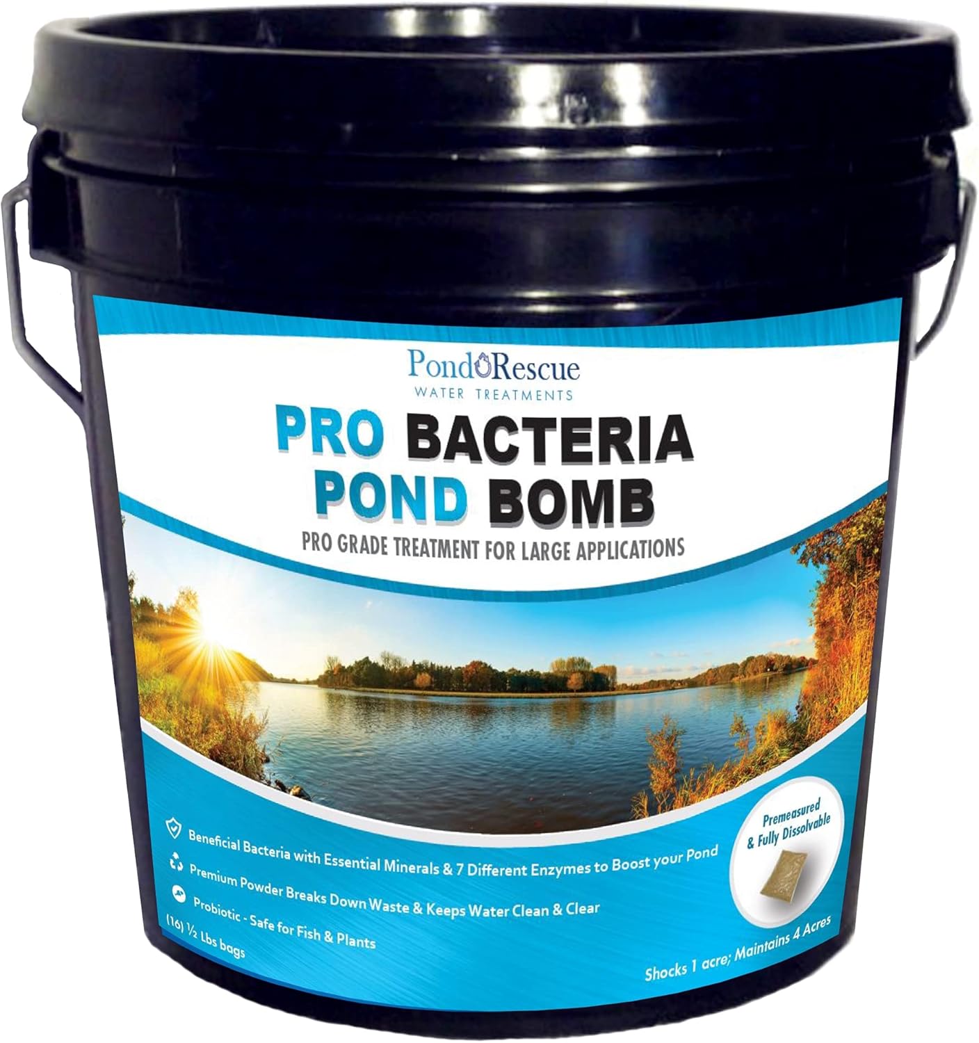 ANJON MANUFACTURING Pro Bacteria Pond Bomb (16) 1/2LB Bags Professional Grade Pond Booster for Large Applications