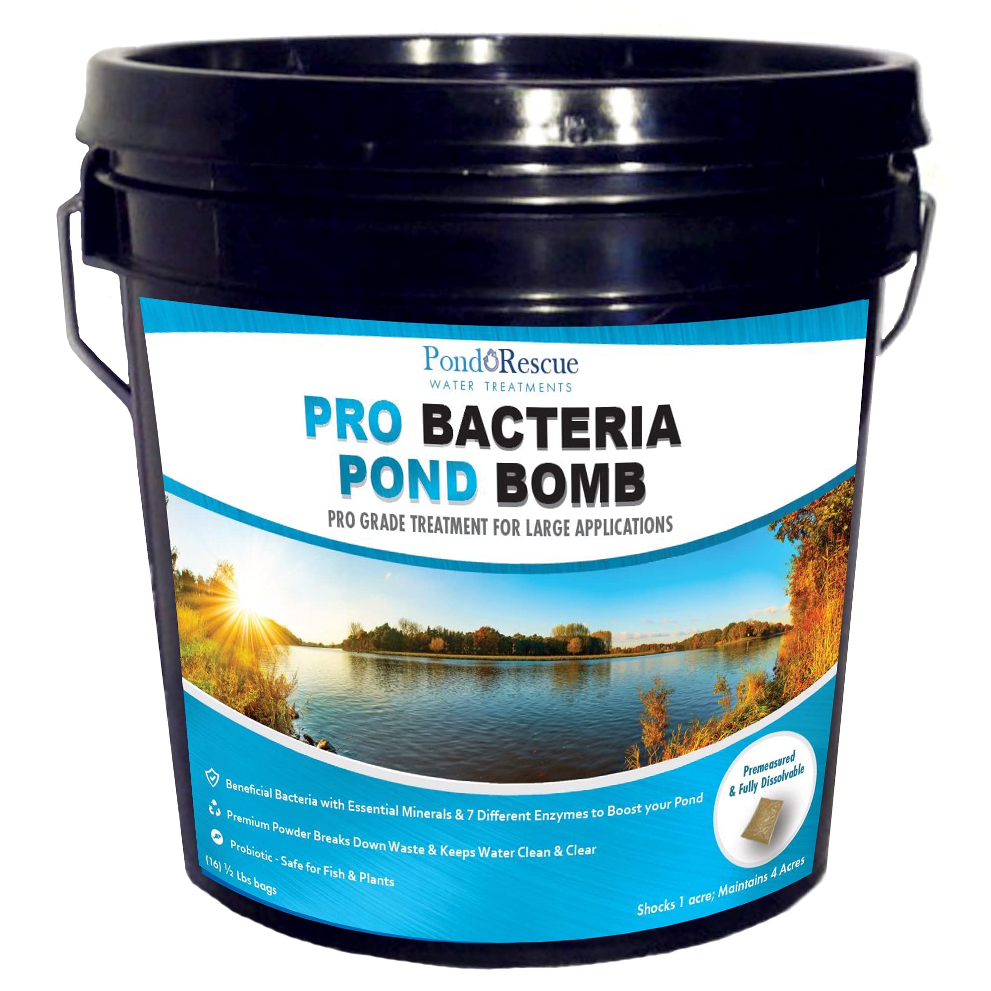 ANJON MANUFACTURING Pro Bacteria Pond Bomb (16) 1/2LB Bags Professional Grade Pond Booster for Large Applications