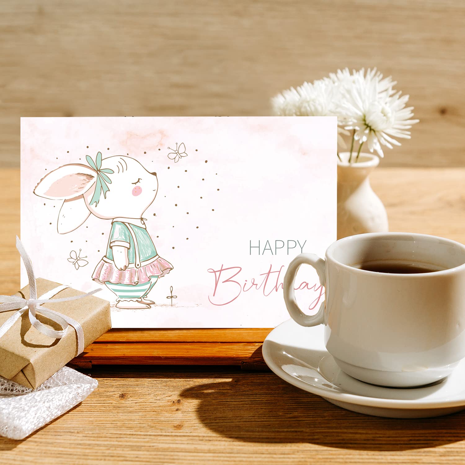 Biglietto di auguri di carta perlata di alta qualità per balletto e danza di Natale, da donna