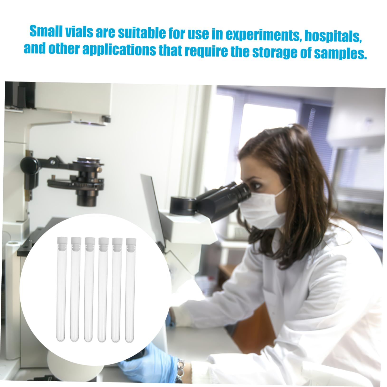 VILLCASE Contenitori per Aghi in Plastica Trasparente 100 Pezzi, Design Compatto e Portatile, Custodia per Piccoli Oggetti e Perline per Laboratori e Casa
