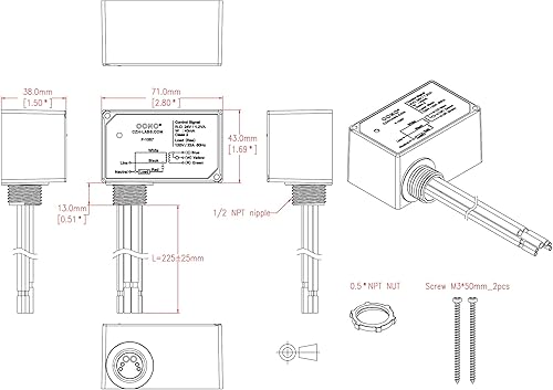 Miniatura 6 de AC120V Relé de calefacción eléctrica de conmutación de encendidoapagado con transformador de 24 V integrado, OONO F-1057