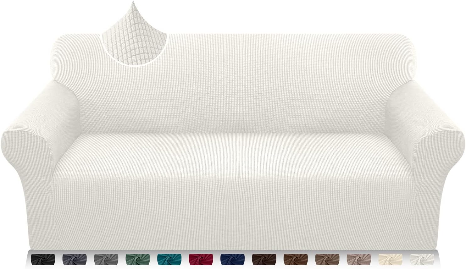 Luxurlife Super Stretch Sofa Cover 1 Piece Universal Couch Cover for