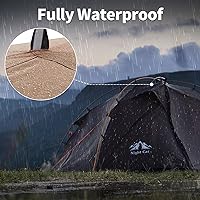 Vista 6 de Night Cat Tiendas de campaña para mochileros 2 personas Configuración rápida Tienda de camping de senderismo con poste plegable Doble capa Dos