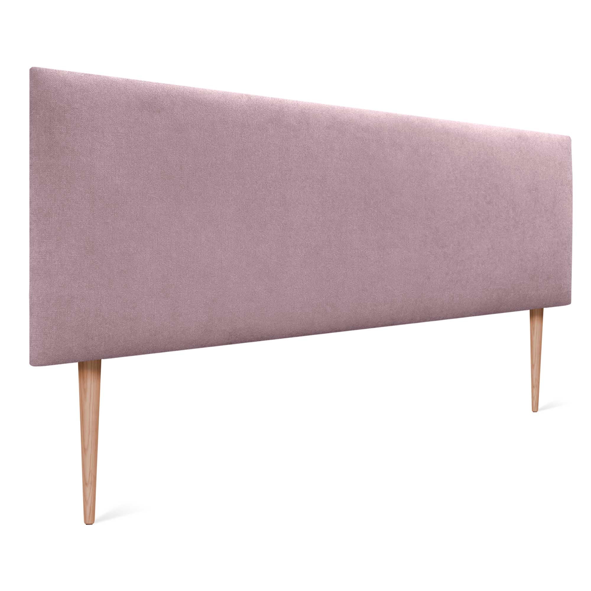 DHOME Headboard in Leatherette or AQUALINE Fabric Smooth and with Legs Headboards Upholstered Headboard Bed (Pink Fabric, 160 cm with Legs, (Beds 150/160))