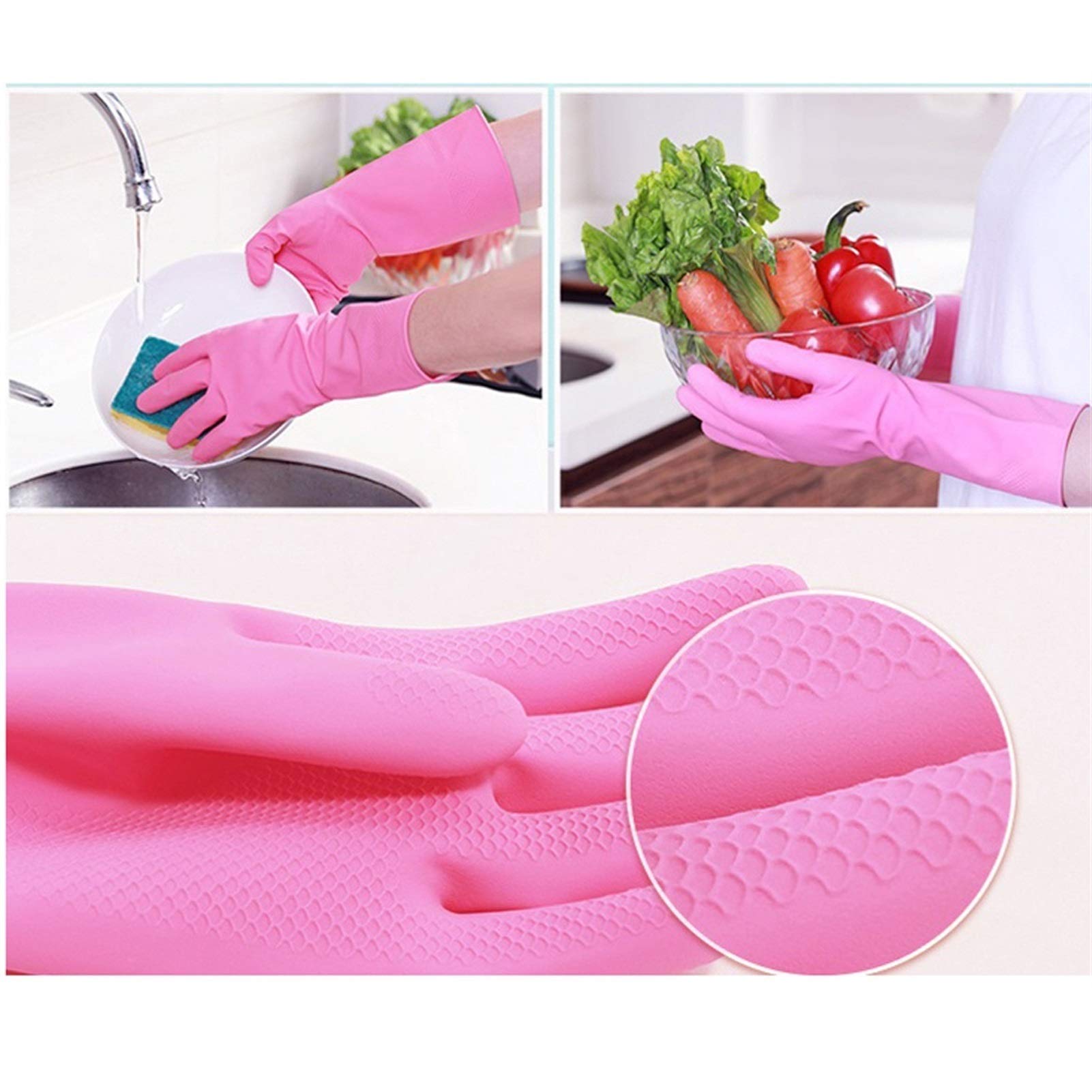 guanto di gomma 10 paio di guanti di pulizia in gomma riutilizzabili Guanti di gomma riutilizzabili Guanti da giardinaggio for la casa Guanti da giardino Guanti for lavastoviglie Guanti in silicone St