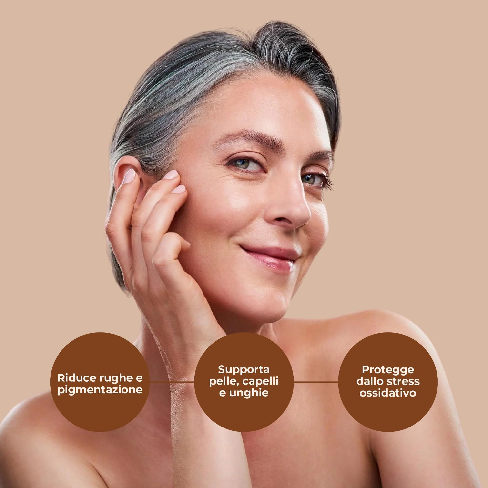GOLD COLLAGEN Forte - Collagene Integratore Antirughe Antiossidante con Biotina Crescita Capelli, Pelle Unghie e Sistema Immunitario, Vitamina C, Collagene Marino con Acido Ialuronico, 1 Pack 10x50 ml