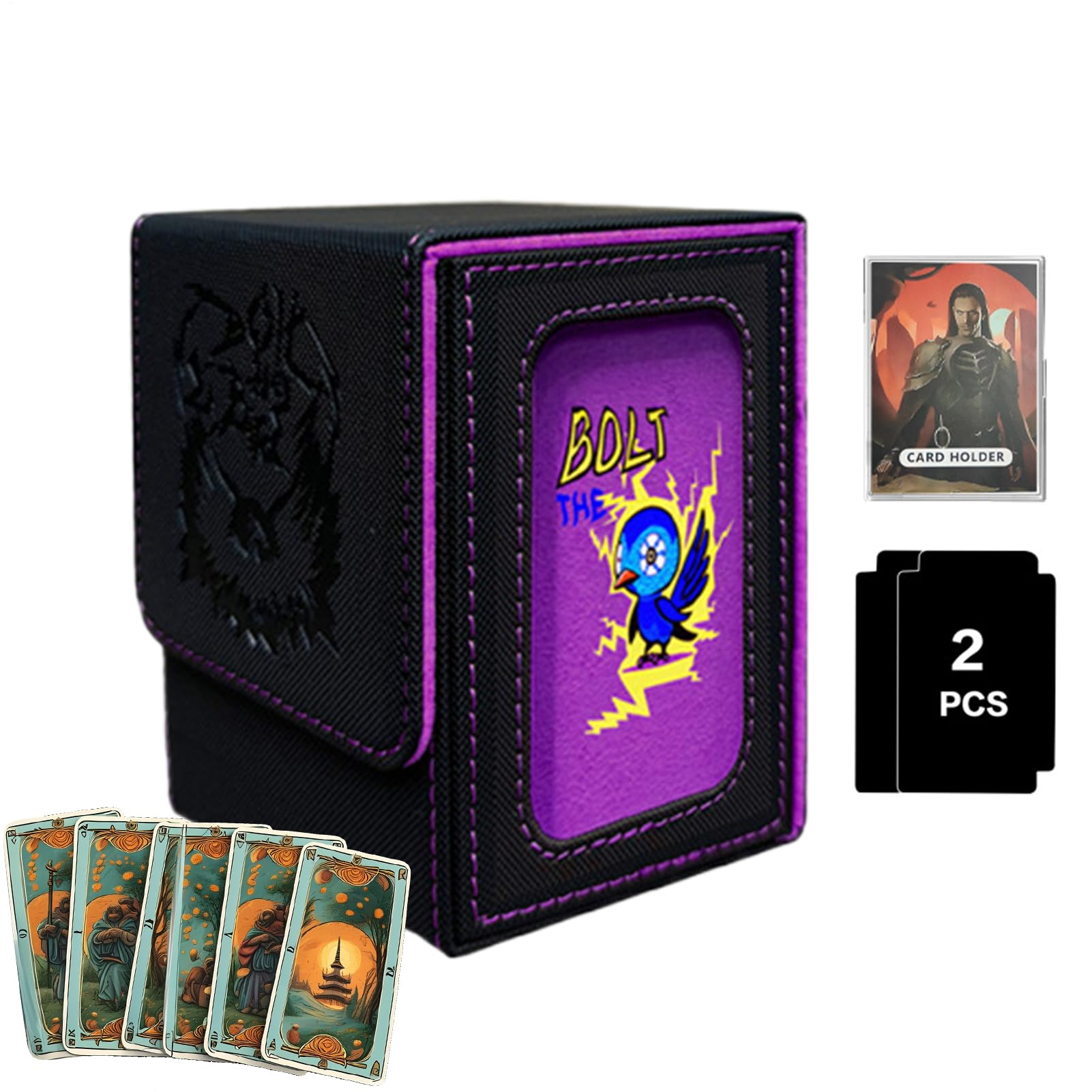 Porta Mazzo Di Carte Grande Contenitore Organizer | Capacità per 100+ Carte da Collezione Adulti Collezionisti Esposizione Collezione Casa Feste Compleanno Serate Giochi